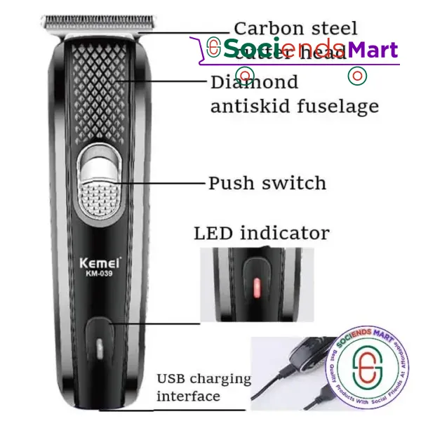 Kemei KM-039 Professional Hair Clipper and Groomer - Image 5